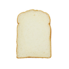 slice of white bread against the white background