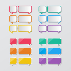 paper speech bubbles infographics