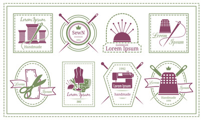Retro Tailor Labels or Needleworks Emblems