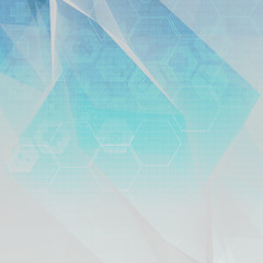 Abstract molecules low poly  medical background