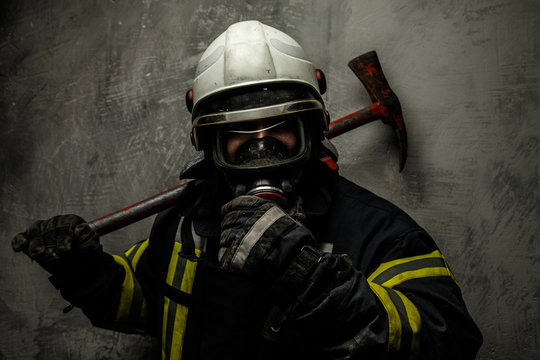 Firefighter in uniform