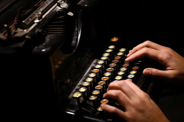 Vintage typewriter keyboard