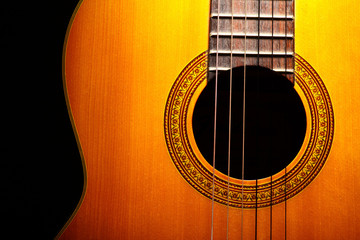 Acoustic guitar detail