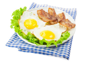 Scrambled eggs with bacon