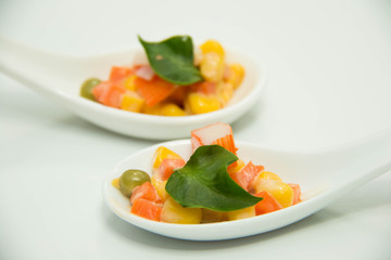 salad with corn grains