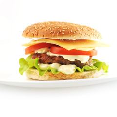 hamburger with cutlet
