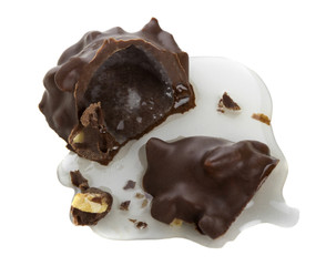 Candy chocolate with syrup liquors