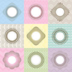 Set of geometric frames vector illustration