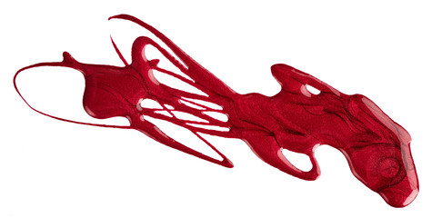 Blots of red nail polish © Nik_Merkulov