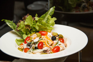 Mixed greens and vegetable salad
