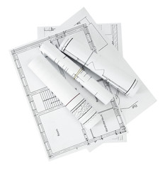 Repair work. Drawings for building on white a background.