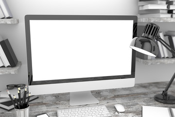 Fototapeta premium 3d Office workplace
