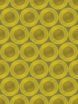 Scribble circles abstract pattern