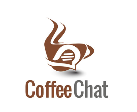 Coffee chat logo and symbol design