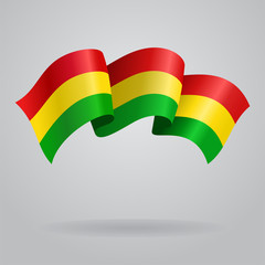 Bolivian waving Flag. Vector illustration