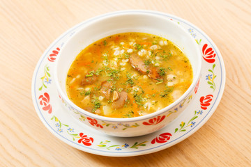 vegetarian soup with mushroom
