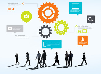 Team Teamwork Cog Functionality Technology Business Concept