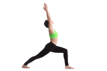 Deep lunge exercise, yoga asana Virabhadrasana I