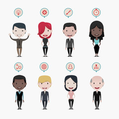 Fototapeta premium Business people set