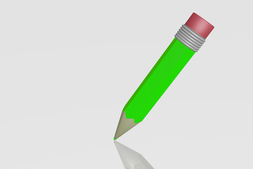 Pencil with eraser is for write