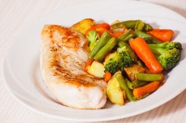 Chicken breast with vegetables