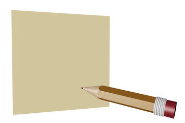Pencil with notepad
