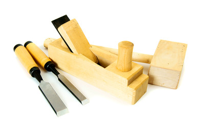 Working tools on a white background.