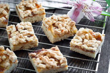 A few pieces of pie and flower