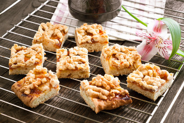 A few pieces of pie and flower