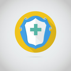 Obraz premium Flat icon with cross.