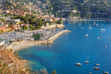 Fototapeta premium View of Monaco and many yachts