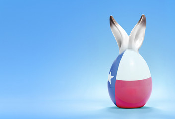 Colorful cute easter egg and the flag of Texas .(series)