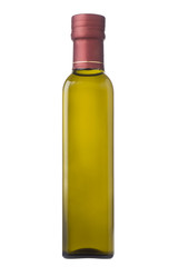 bottle of olive oil isolated on white