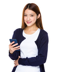 Woman with smart cell phone