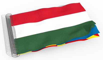 Bandiera con spirale Ungheria