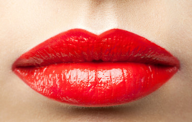 Fototapeta premium Beauty red lips