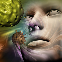 Pollen allergy concept