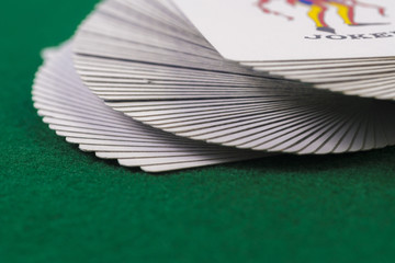 Macro of deck of cards