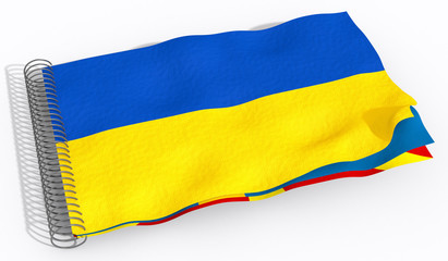 Obraz premium Bandiera con spirale Ucraina