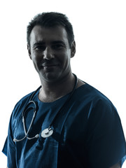 doctor man silhouette portrait