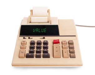 Old calculator - value