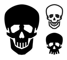 skull vector logo design template. Jolly Roger or zombie icon.