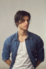 Fototapeta premium Portrait of an handsome young man