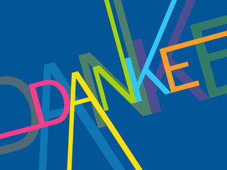 "DANKE" Karte (Vielen Dank Schön Sehr Dankbarkeit Dankeskarten)