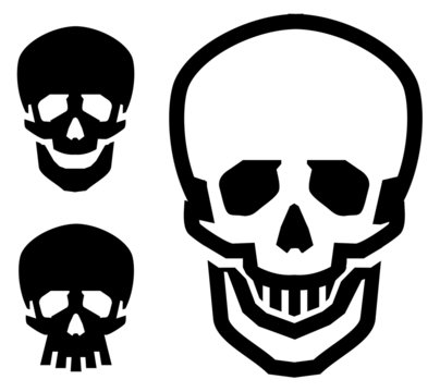 skull vector logo design template. pirate or zombie icon.