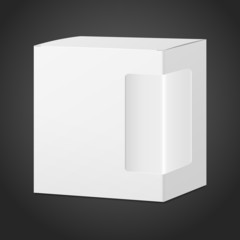 package cardboard box with transparent plastic window