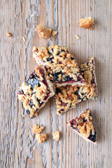 Handmade cookies on a wooden background