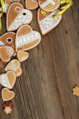 gingerbread heart-shaped