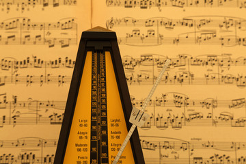 metronome and music paper