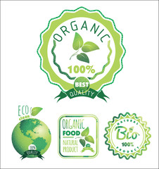 Eco Labels Bio template. Ecology theme.